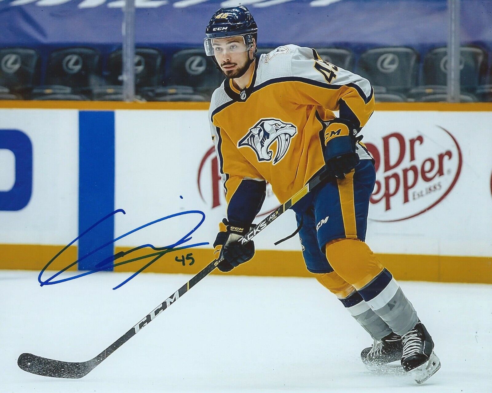 Alexandre Carrier Signed 8x10 Photo Poster painting Nashville Predators Autographed COA