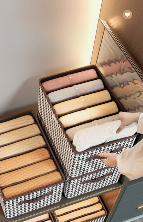 Foldable Clothing Compartment Storage Box