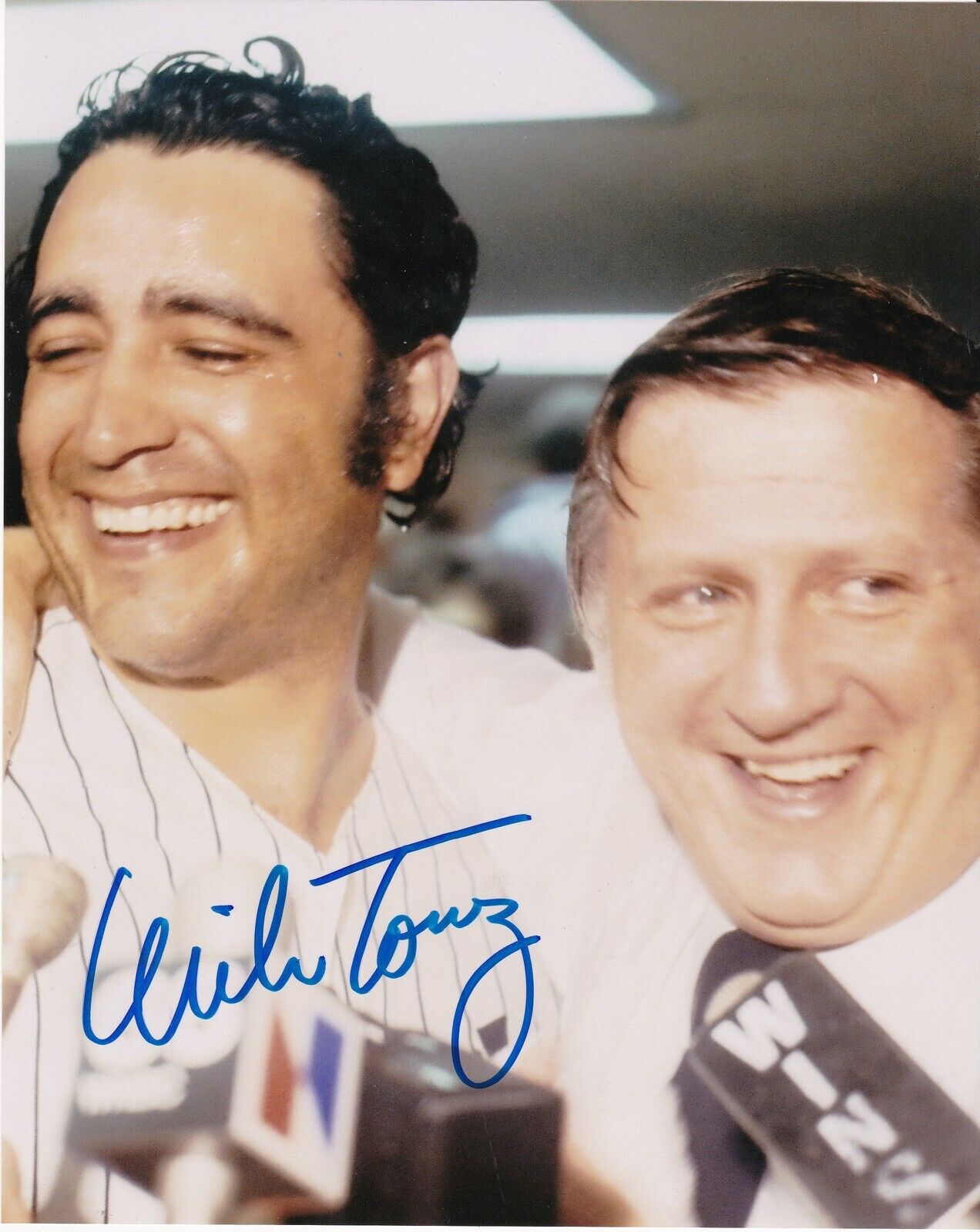 MIKE TORREZ NEW YORK YANKEES W/ GEORGE STEINBRENNER ACTION SIGNED 8x10