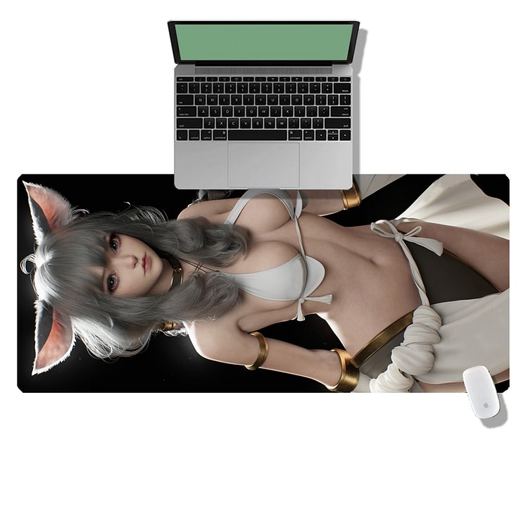 League of Legends-Ahri，Girl With Furry Ear Wip /Custom Mouse Pad/Luminous Mouse Pad/LED Mouse Pad
