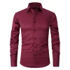 Men's Plus Size Elastic Non-iron Shirt