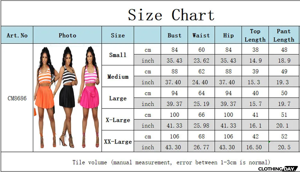 Summer Ladies Printed Vest Pleated Skirt Casual Sports Two Piece Set