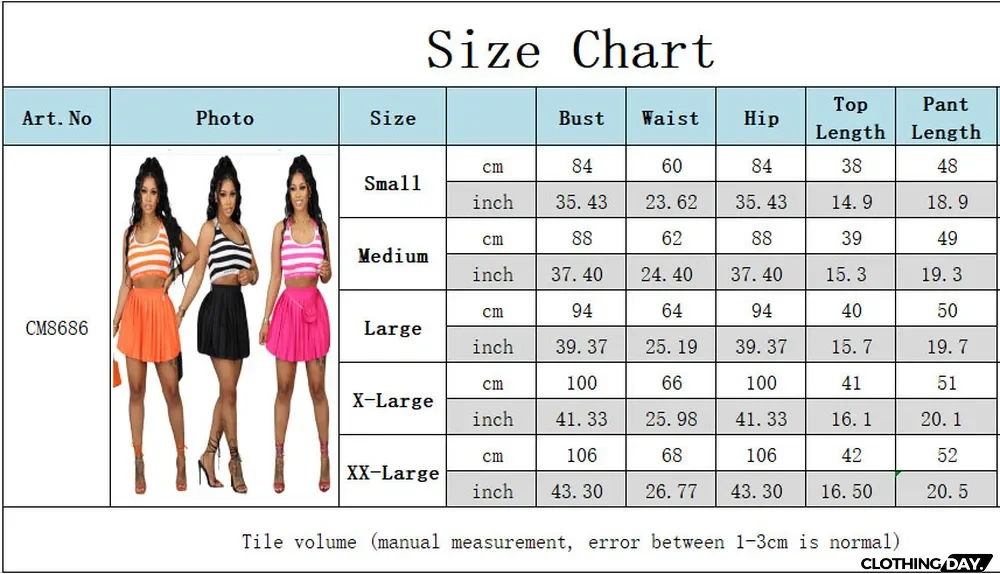 Summer Ladies Printed Vest Pleated Skirt Casual Sports Two Piece Set