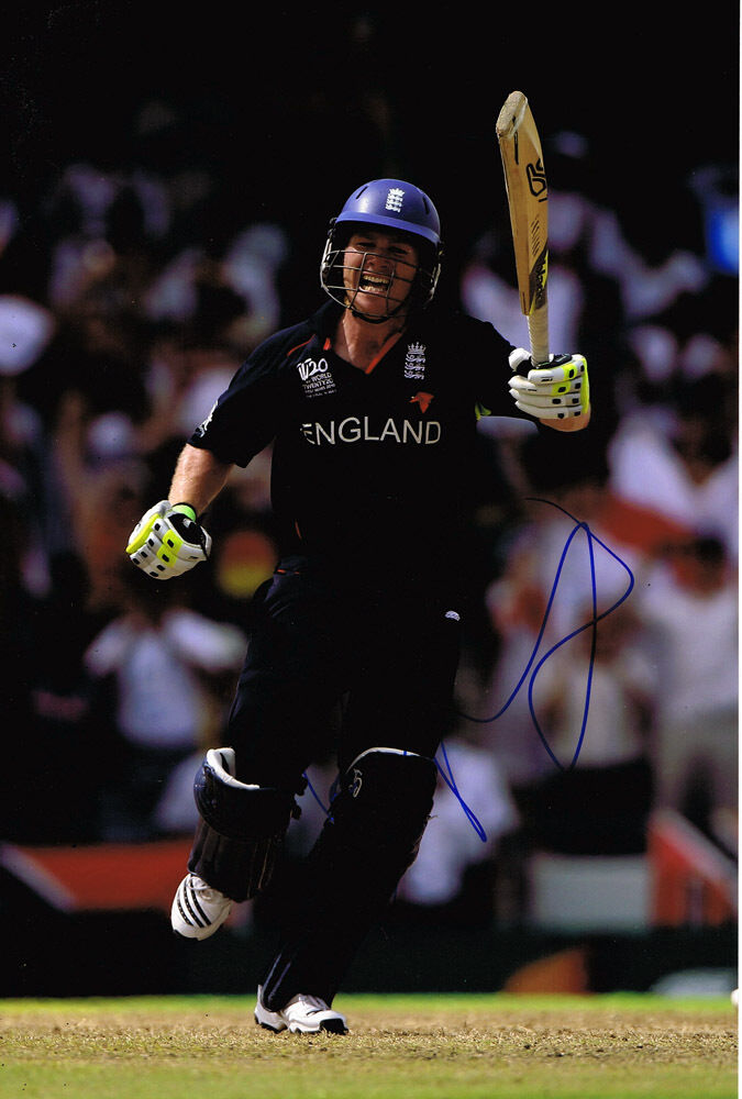 Eoin Morgan HAND SIGNED England Cricket Photo Poster painting AFTAL COA