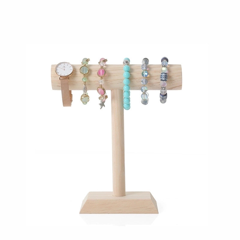 Minimalist Geometric Solid Wood Jewelry Rack