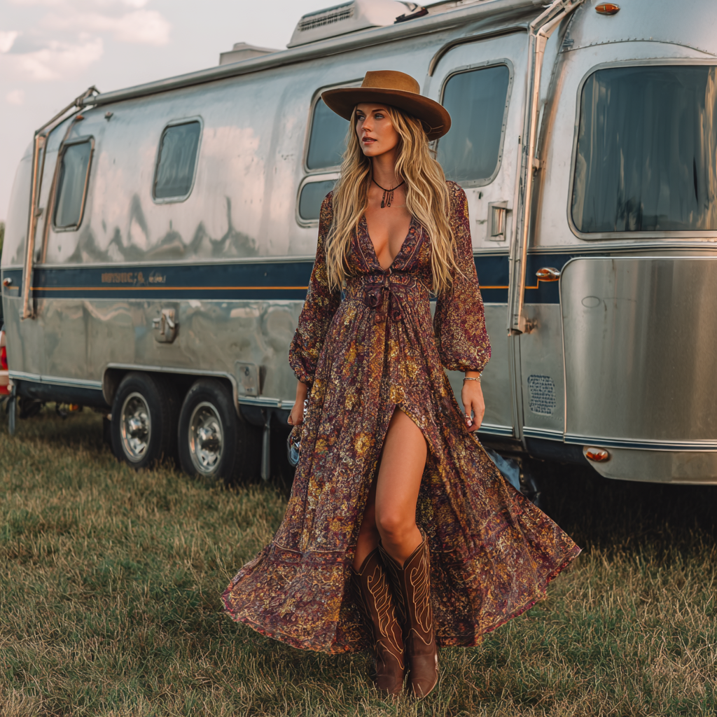 Women's Western Bohemian Vintage Dress