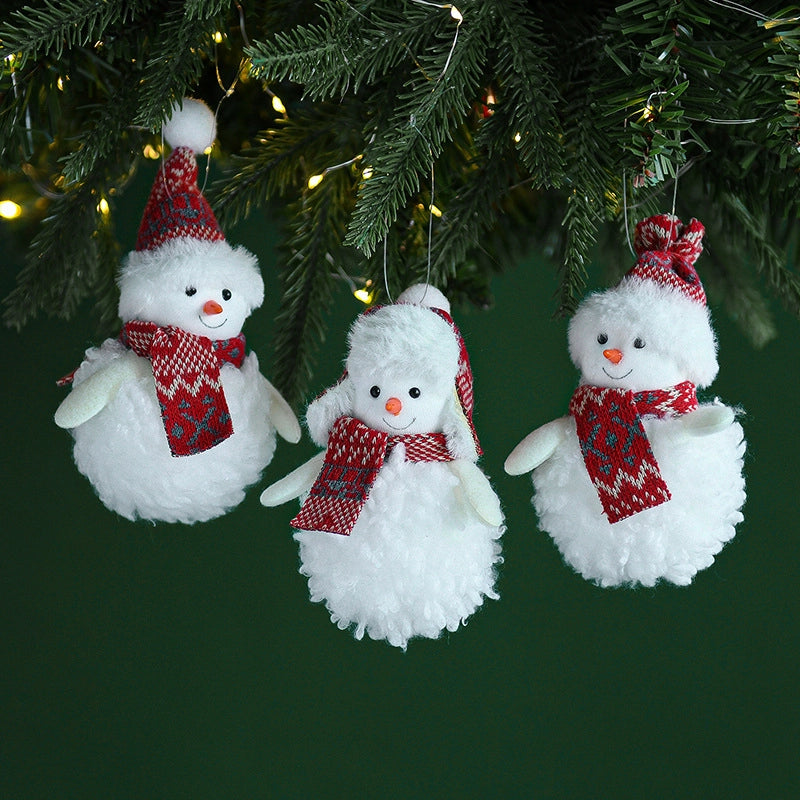 Christmas Casual Elegant Cute Snowman Plush Holiday Banquet Party Hanging Ornaments Decorations Hanging Ornaments