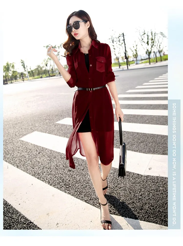 Boho Chiffon Kimonos 2019 Summer Women Blouses Beach Cardigans Shirt Tunics Robe Femme Chemise Red Green White Black Kimono Tops