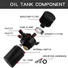Universal Car Baffled Collection Tank 2/3 Port Breather Separator Tank Fuel Tack