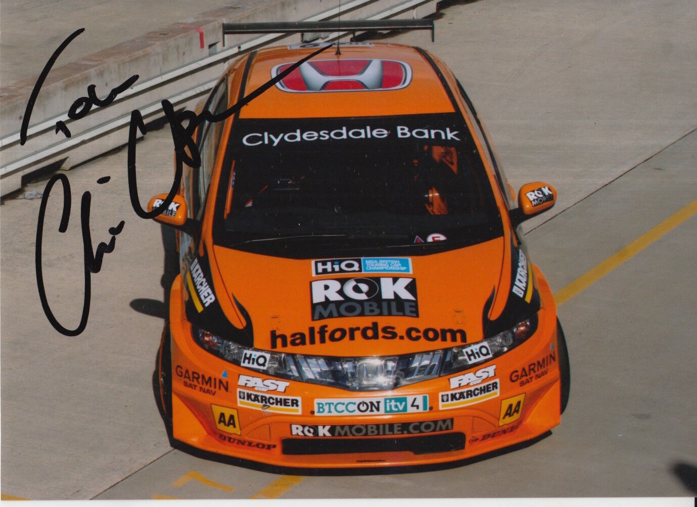 Tom Chilton Hand Signed 7x5 Photo Poster painting Honda Touring Cars.