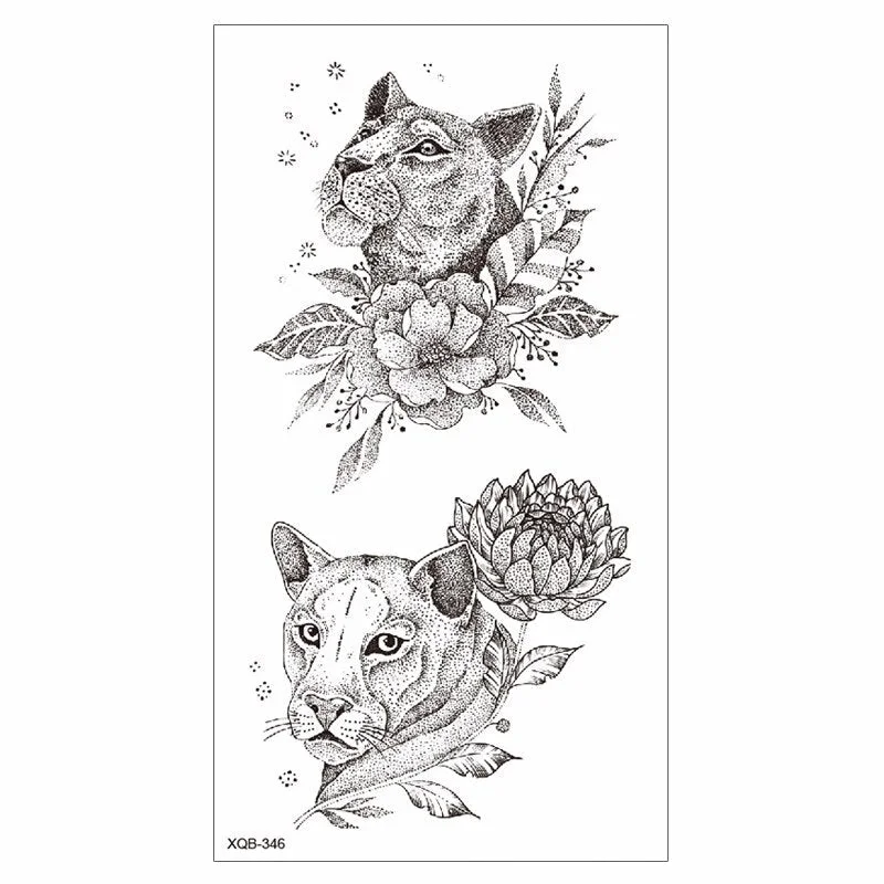 Waterproof Tattoo Sticker Temporary Tattoo Black Rose Tattoo Leg Chest Arm Tattoo Man Woman Tattoo Skin Tattoo Art Tatouage TaTy 712