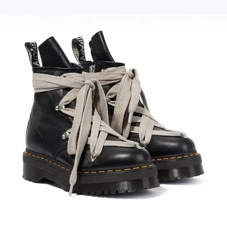 Women's & Men's Joint Martin Six-pointed Star Genuine Strap Boots