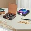 Animals Leather Diamond Art Note Box with 160 Sheets of Paper for DIY Art Craft