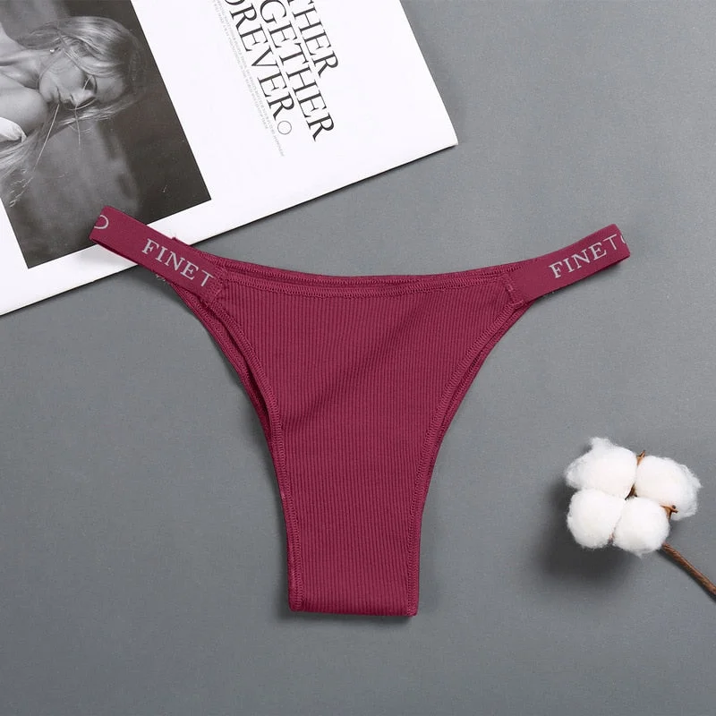 Sexy Lingerie Women Cotton Panties Finetoo Letter Low Waist Female Briefs Underwear Comfortable Underpants Women Intimates M-XL