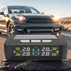 Tire Pressure Monitoring System with 4 Sensors USB/Solar TPMS for Car SUV Sedan
