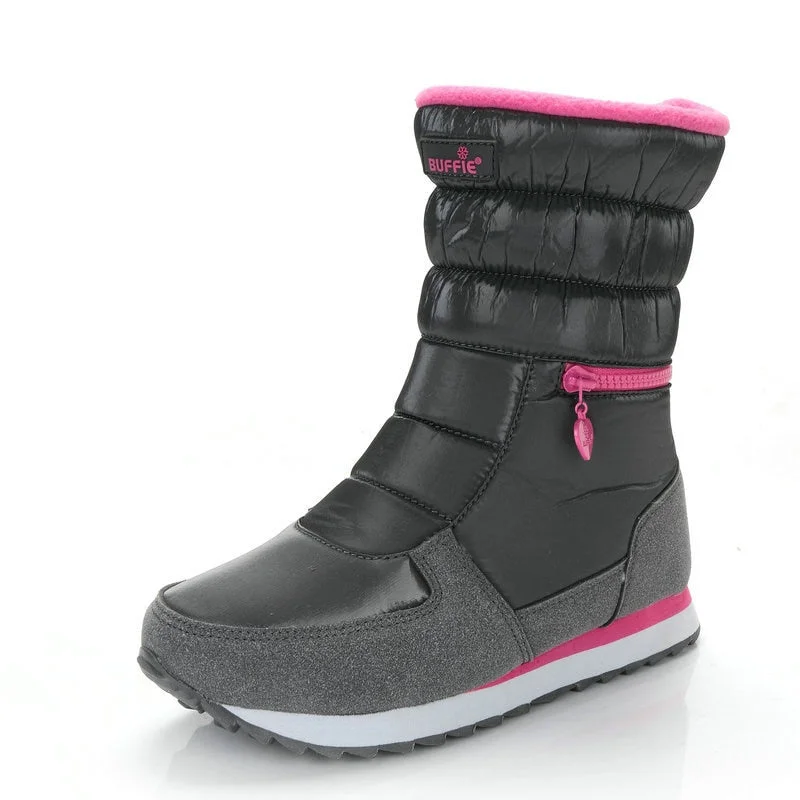 Winter Boots Women Ladys Warm Shoes Snow Boot Inside Mixed Natural Wool Solid Color White  2020