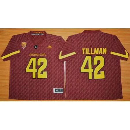 Sun Devils #42 Pat Tillman New Red Stitched NCAA Jersey