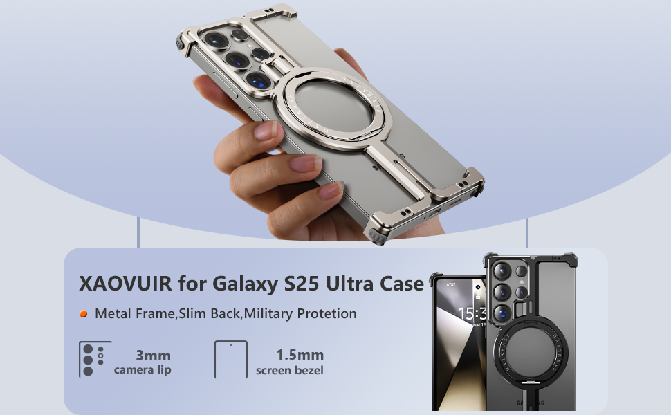 samsung galaxy s25 ultra case slim  sleek thin metal camera and screen protection