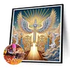 Croix ail&eacute;e - peinture diamant de forme sp&eacute;ciale - 30*30cm
