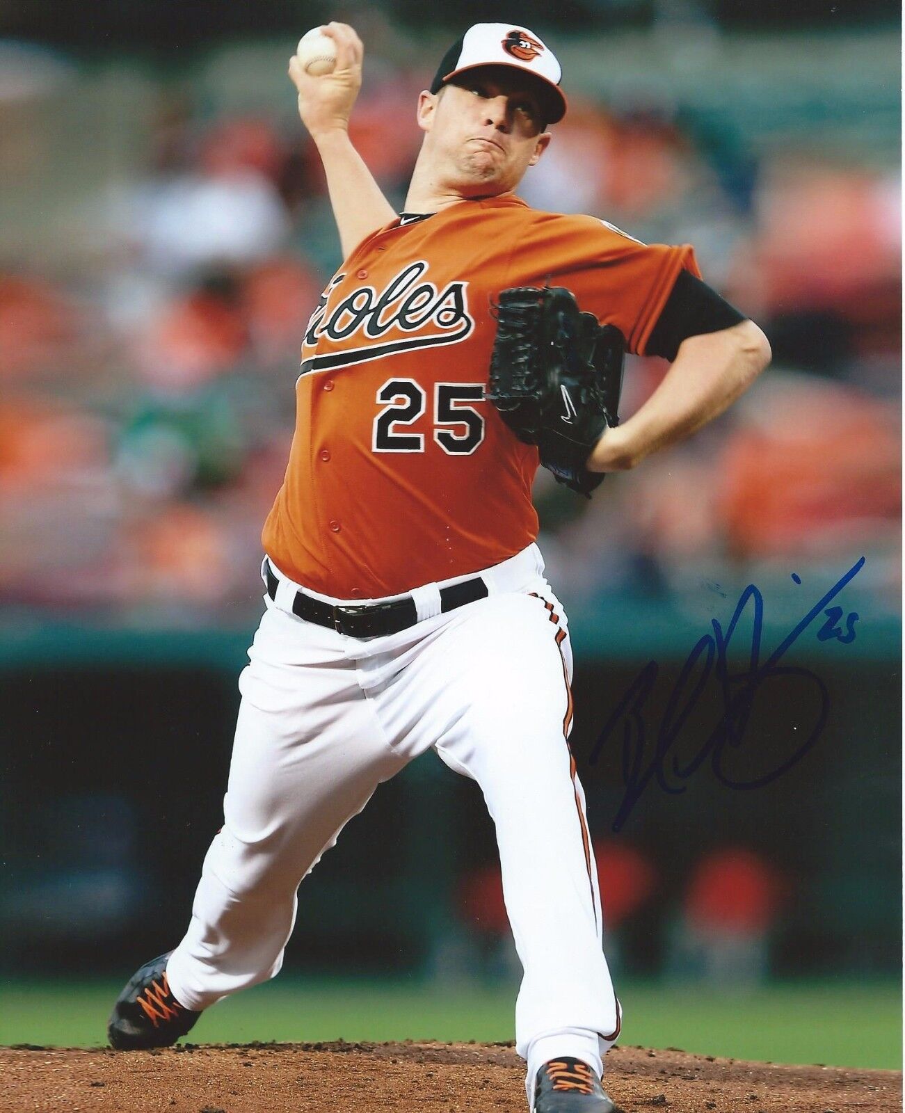 Signed 8x10 Bud Norris Baltimore Orioles Autographed Photo Poster painting - COA