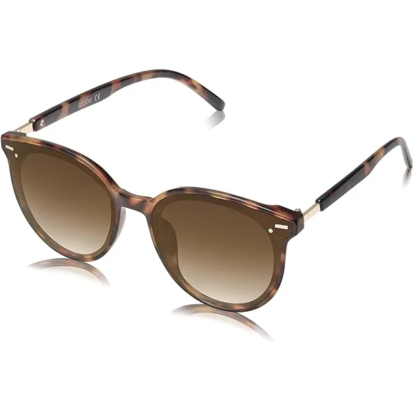 Sunglasses Womens Trendy 2024 Classic Round Retro Vintage Shades Large Frame Sunnies SJ2067 Brown