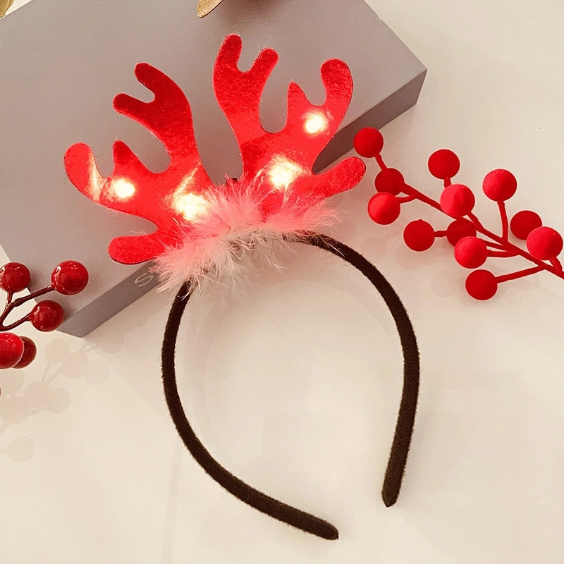 Christmas IG Style Women’s Christmas Hat Christmas Tree Letter Sequin Hair Clip Hair Band