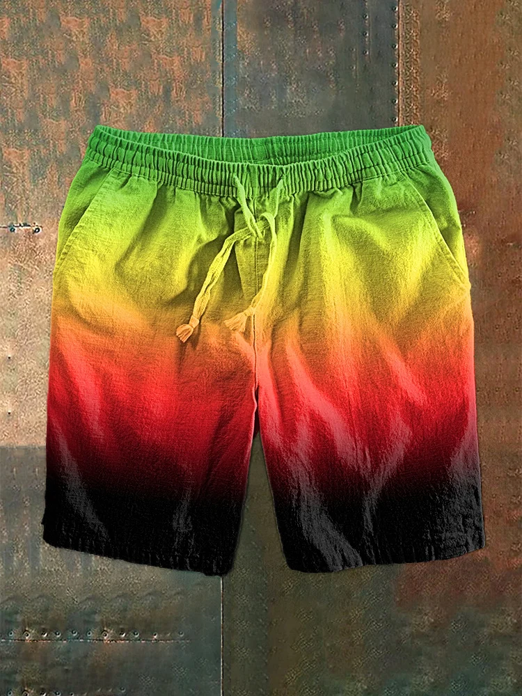 Wearshes Reggae Casual Cozy Cotton Linen Shorts