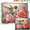 Fleur colibri-plein carr&eacute; diamant peinture-50 * 40cm