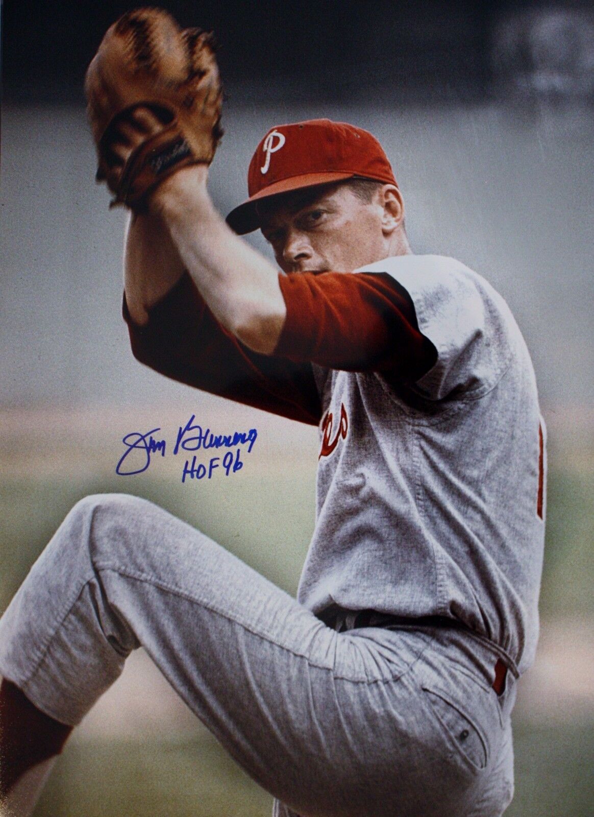 Autographed Jim Bunning Philadelphia Phillies 16x20 Photo Poster painting - w/ COA