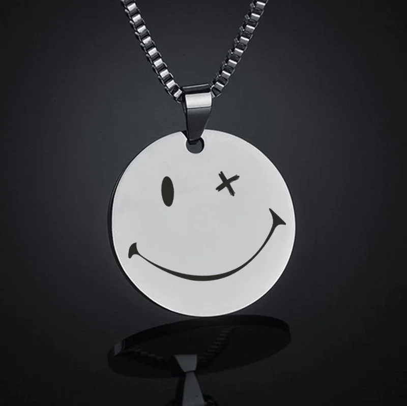 Smile Titanium Steel Fitness Necklace tacday
