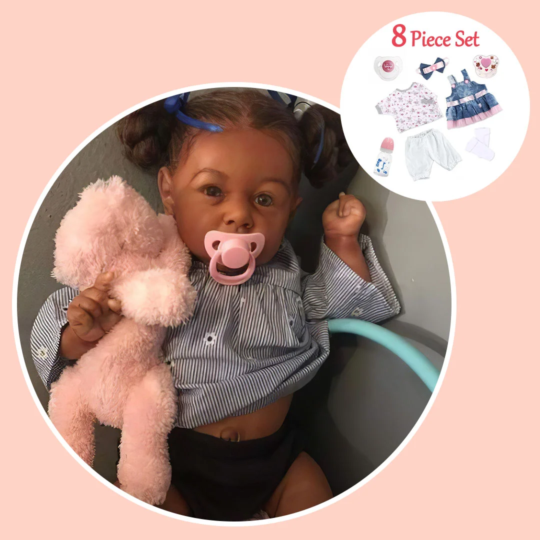 [Kids Holiday Gifts ]12'' African American Real Life Black Reborns Look Real Silicone Baby Dolls Girl Kelly -Creativegiftss® - [product_tag] RSAJ-Creativegiftss®