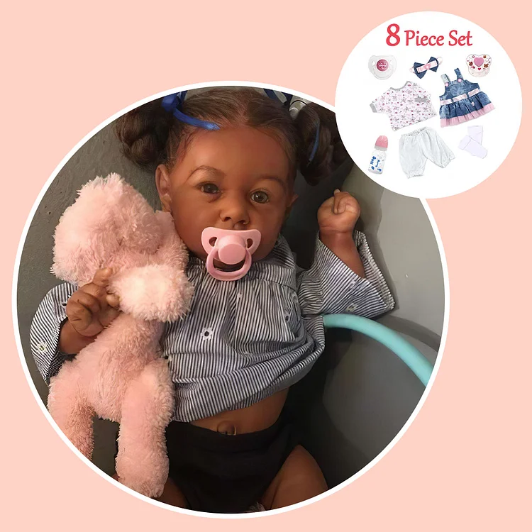  [Kids Gifts 2024 Sale] 20'' African American Kelly Black Toddler Silicone Reborn Baby Doll Girl - Reborndollsshop®-Reborndollsshop®