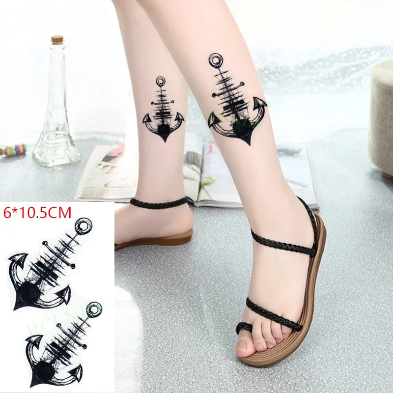 Waterproof Temporary Tattoo Stickers Cross Tribal Totem Fake Tatto Flash Tatoo Tatouage Neck Hand Back Foot for Girl Women Men
