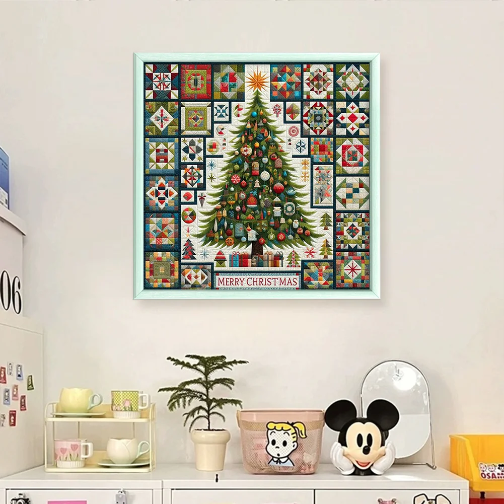 14CT Full Stamped/Counted Cross Stitch Kit - Xmas Tree (40*40CM)