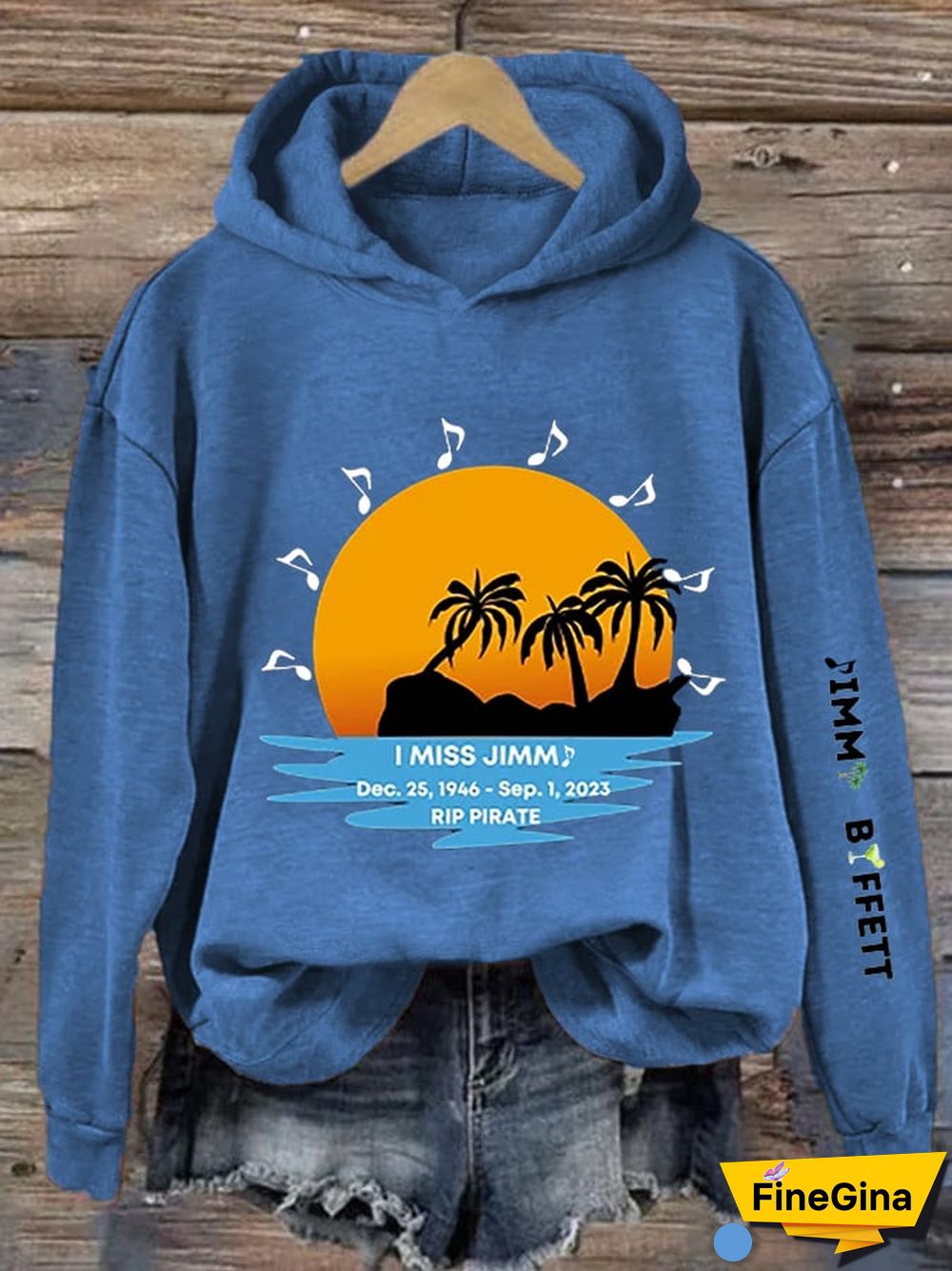 Women's I Miss Rip Jimmy Printed Hooded Sweatshirt