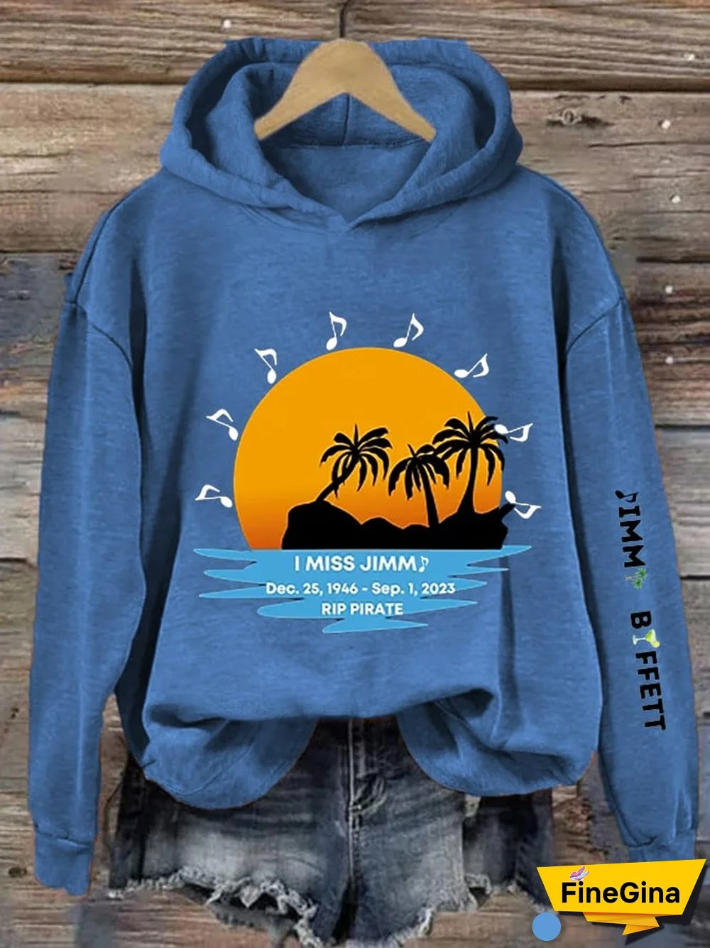 Women's I Miss Rip Jimmy Printed Hooded Sweatshirt