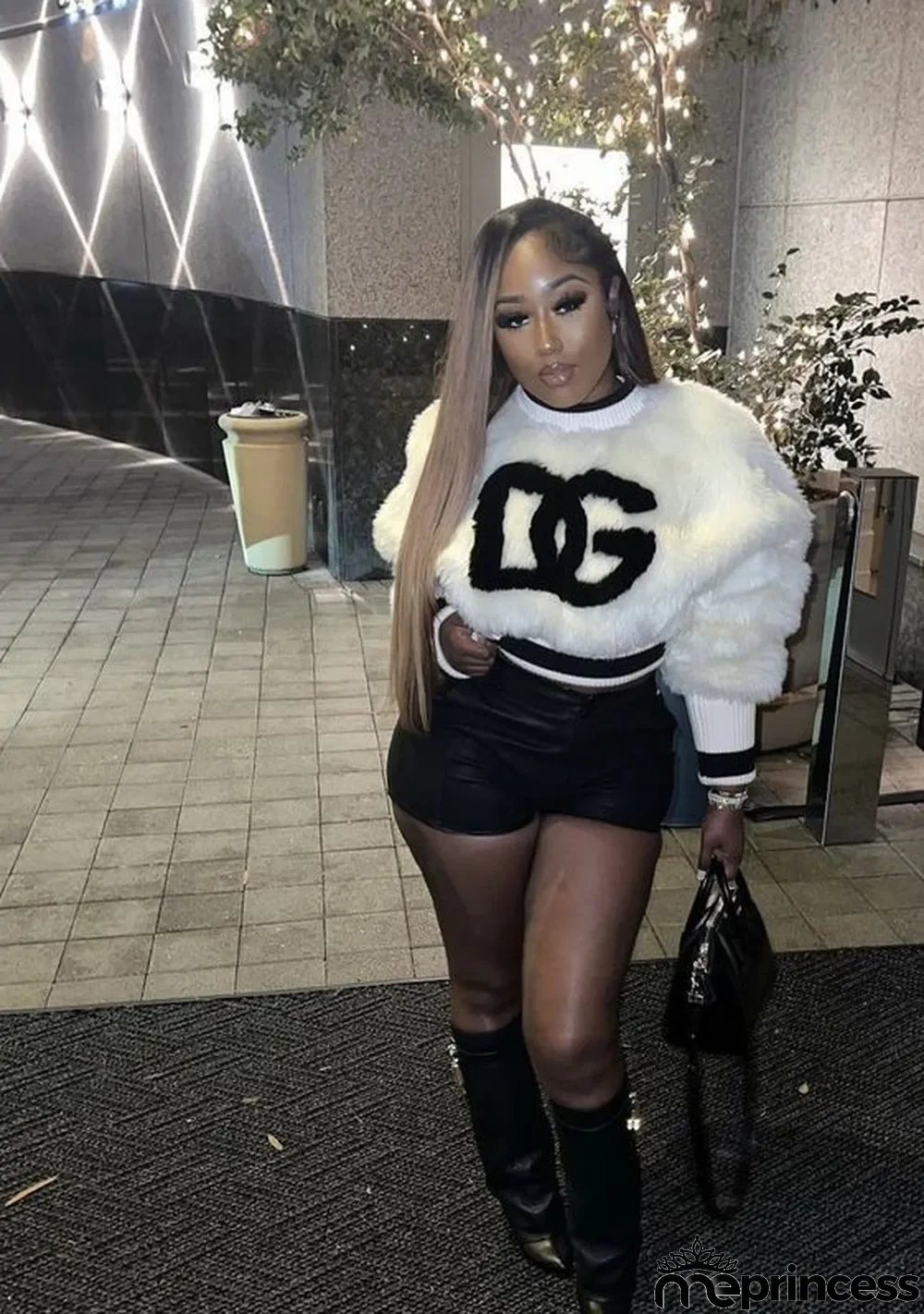 Women Winter Sherpa Fleece Crew Neck Long Sleeve Top