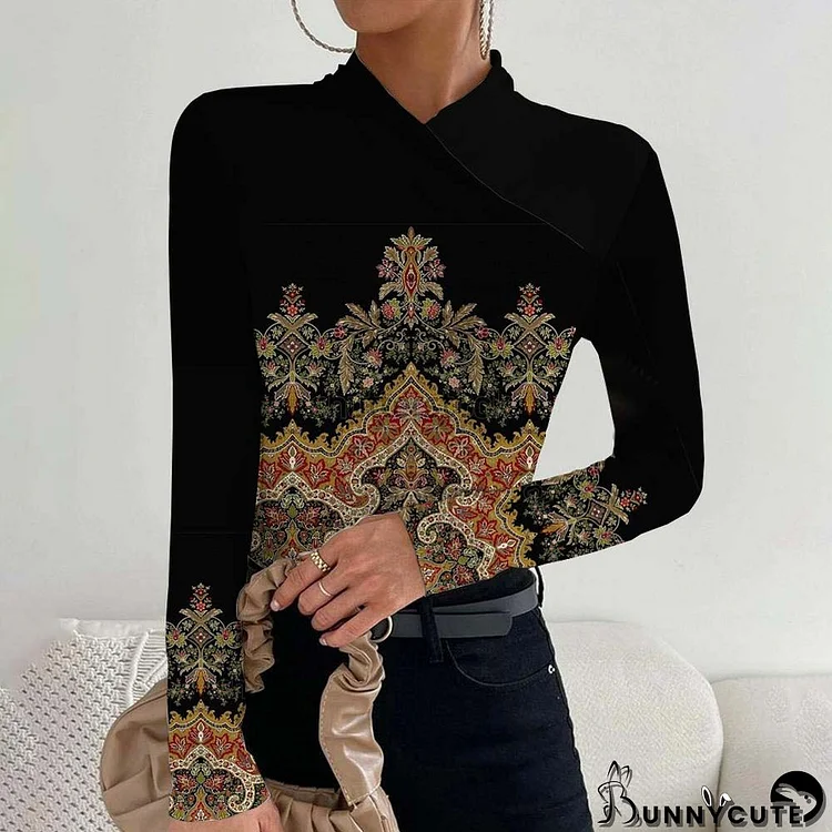 Special Long Sleeve Print Top