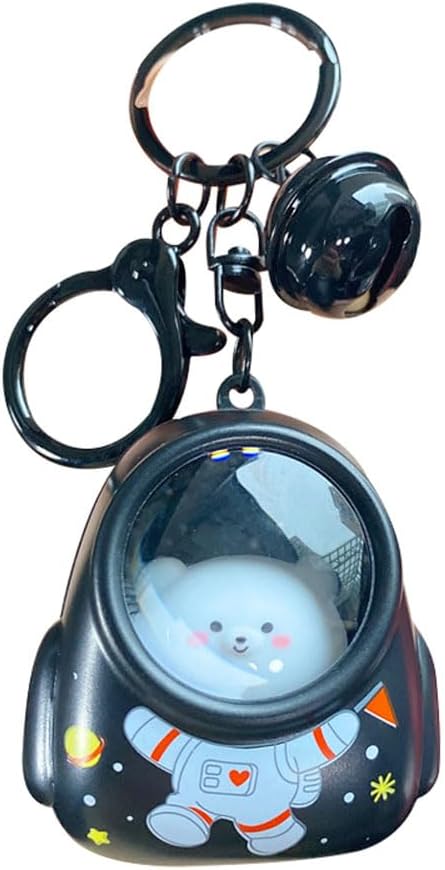HSYHERE Boys Girls Creative Lovely Cute Hiding in Pet Backpack Animals Little Bear Luminable Keychain Key Ring Bag Pendant