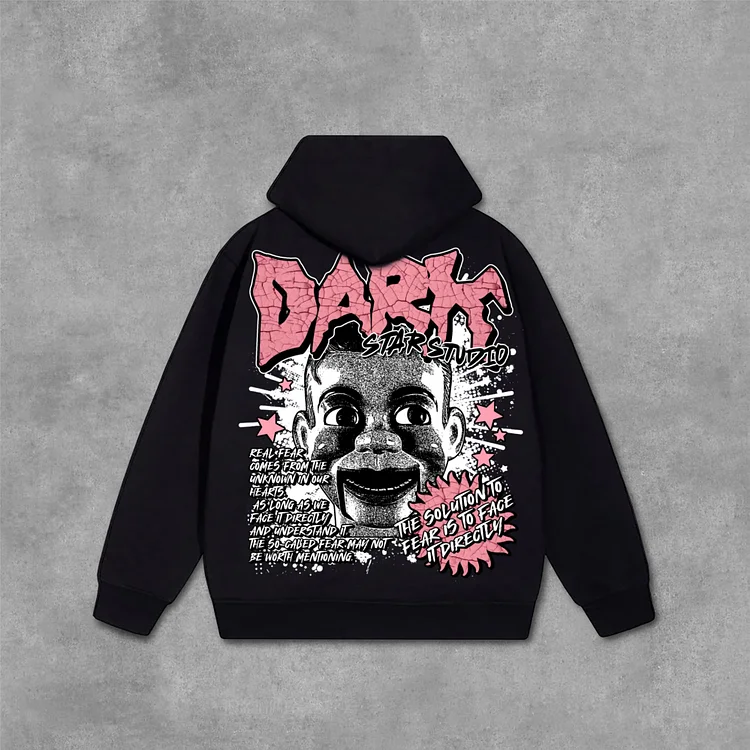 Darkstar - New Print Pattern - Fear Puppet & Face Fear Hoodid Sweatshirt SOPULA