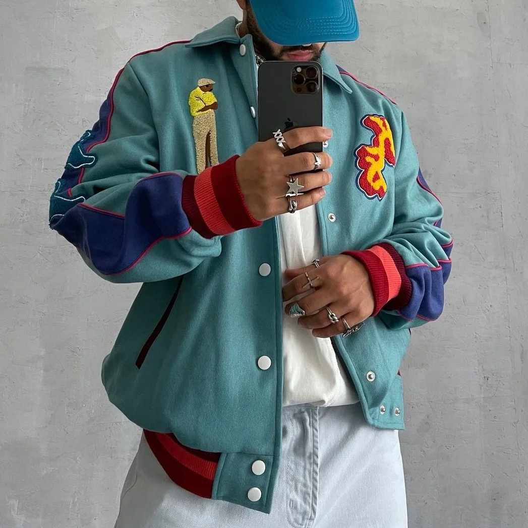 Casual vintage old life rugby jacket