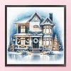Christmas Cottage-11CT Counted Cross Stitch 50*50cm/19.69*19.69in