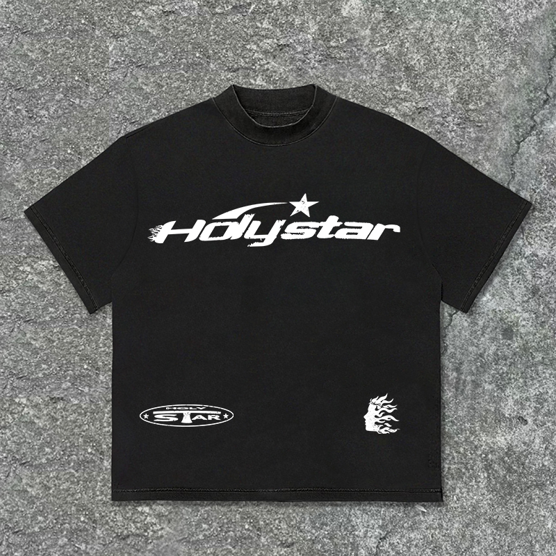 Men's Vintage Holy Star Graphic Cotton Essentials T-Shirt - SOPULA