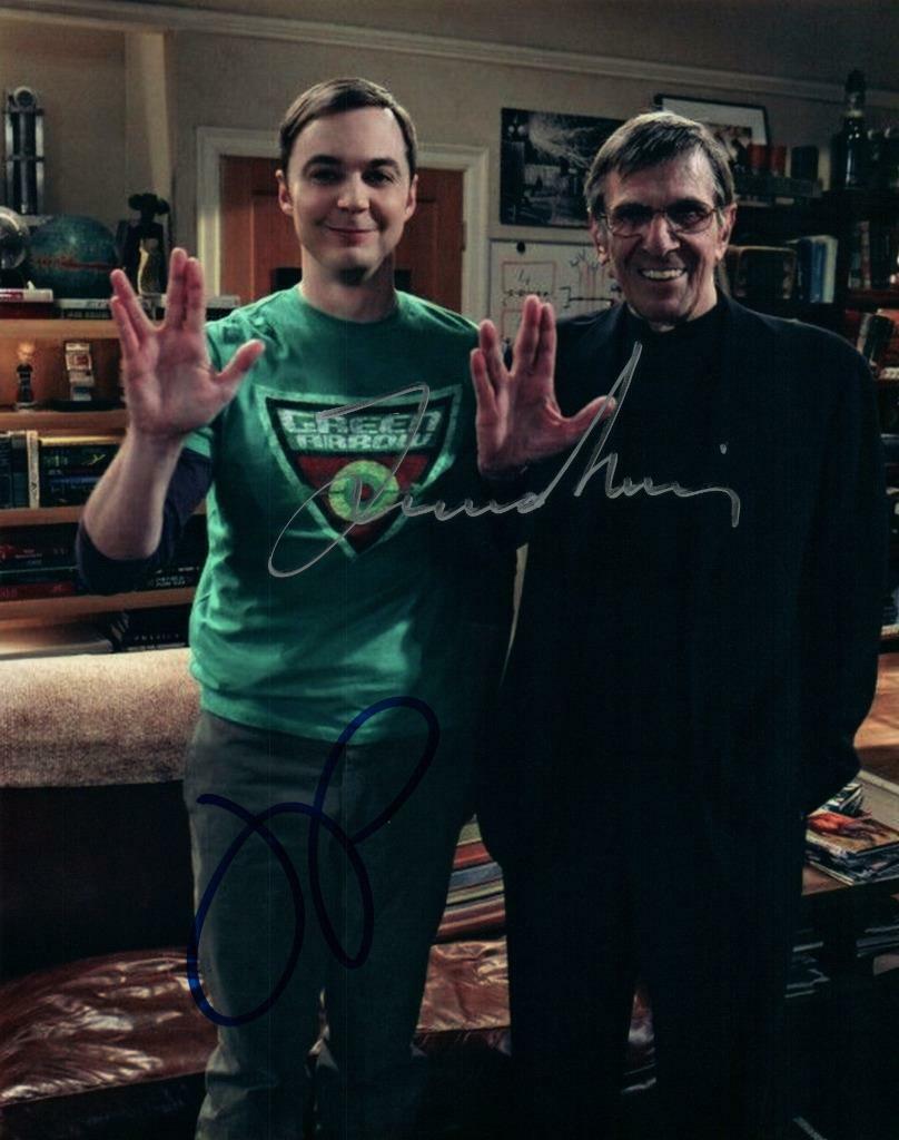 Leonarad Nimoy Jim Parsons signed 8x10 Picture Photo Poster painting autographed includes COA