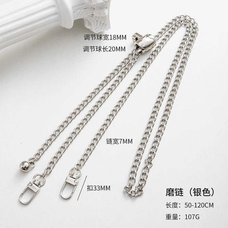 5 Pieces Alloy Solid Color Bag Chain Bag Straps