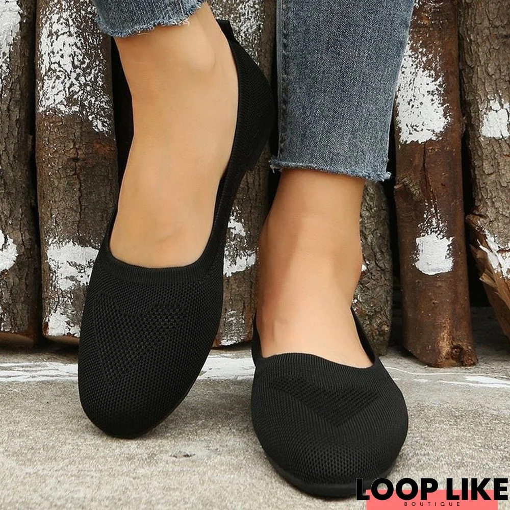 Low-cut Women's Comfortable Round Toe Flat Shoes