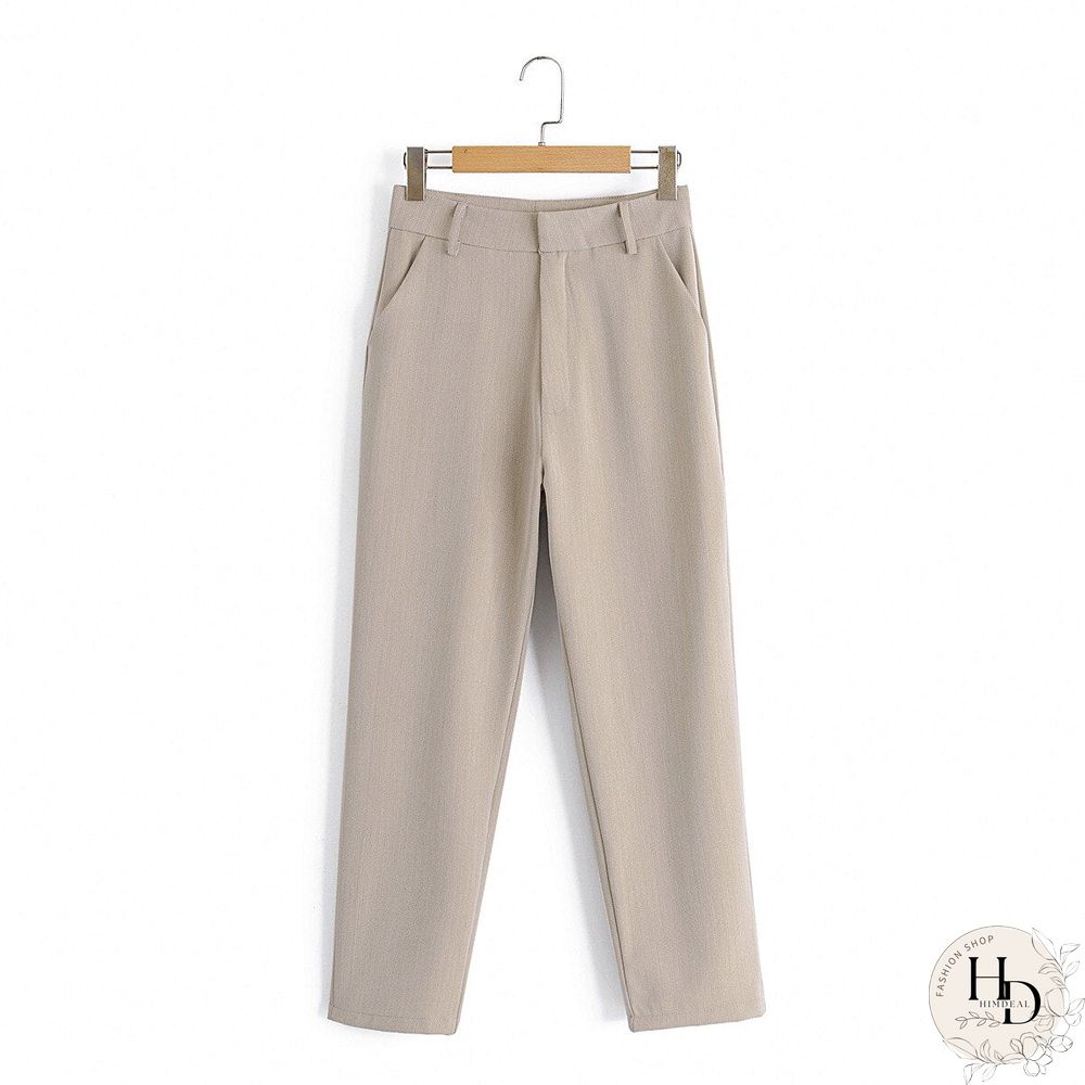 Spring Autumn Women Vintage Khaki 2 Pieces Set OL Office Blazer Jacket Coat+Pencil Pant Suits Casual Trouser Outfits Female