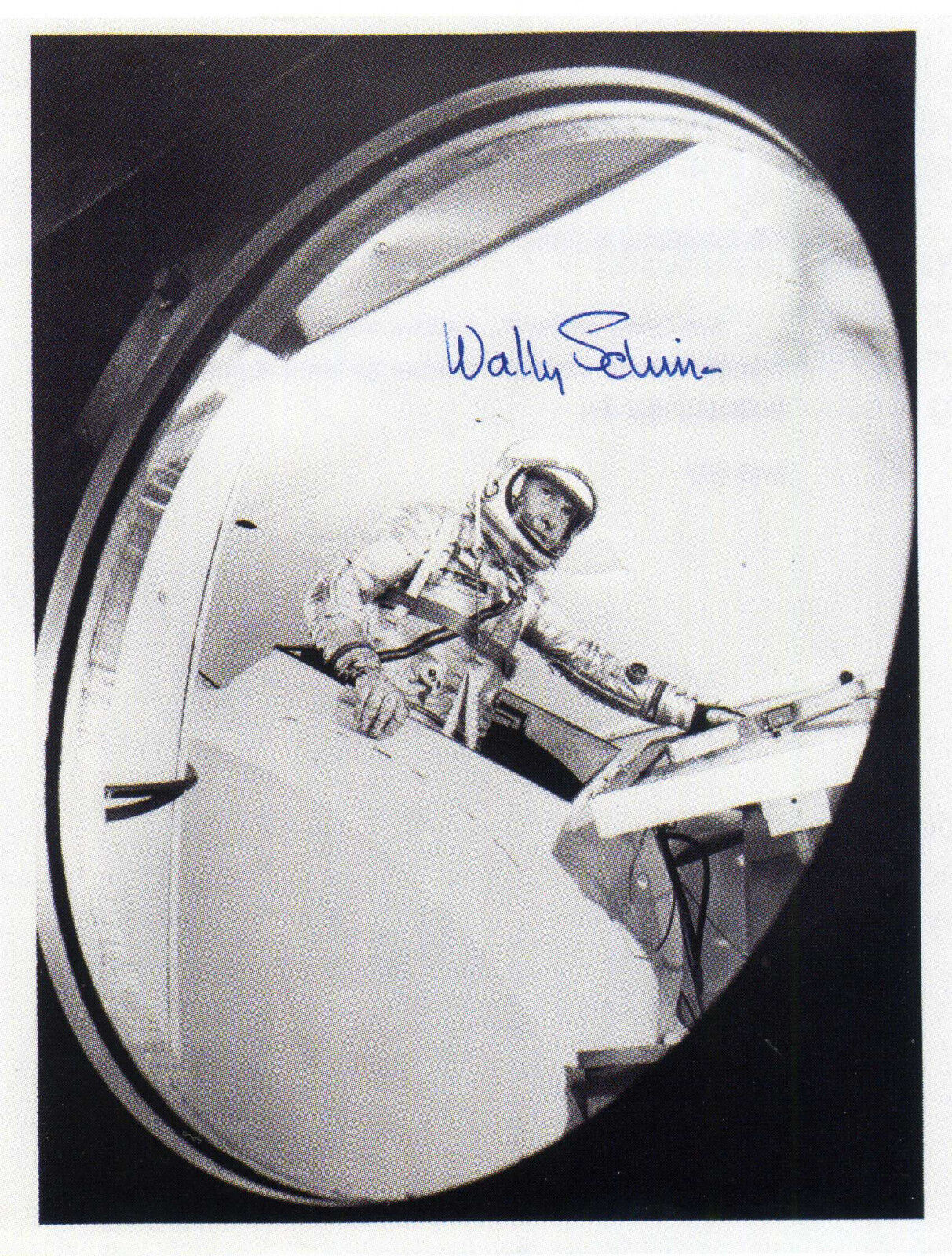 WALLY SCHIRRA Signed Photo Poster paintinggraph - Apollo 7 NASA Astronaut - 3 Times - preprint