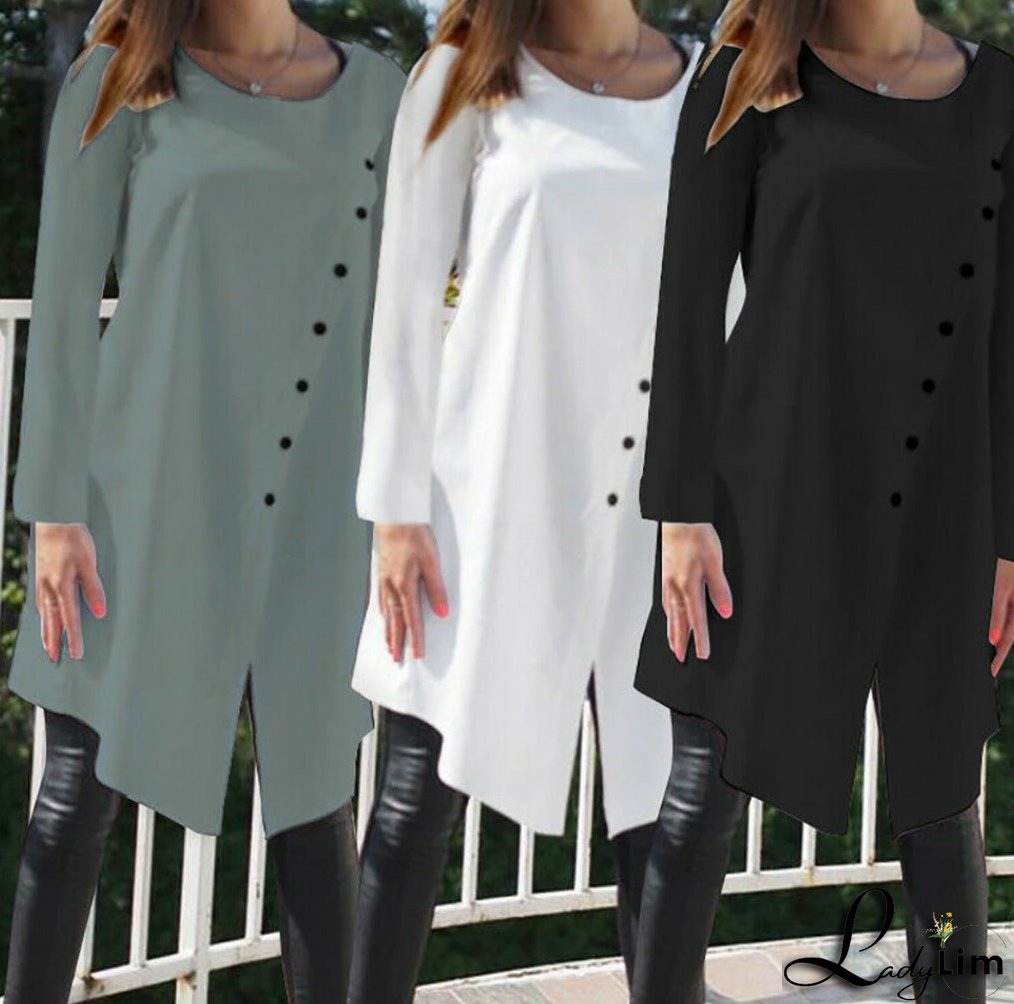 Irregular Casual Mid-Length Blouse Skirt