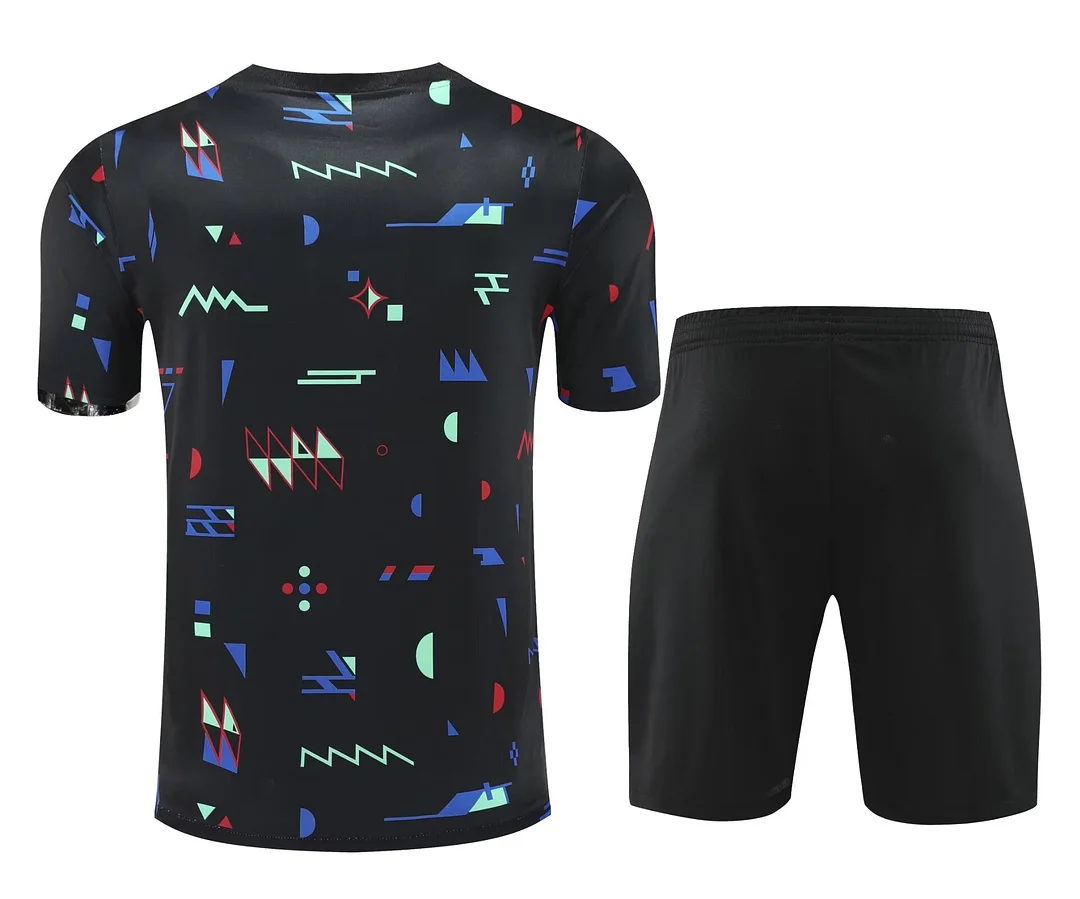 2024 Portugal Pre-match Training Black Shirt+Shorts 1:1 Thai Quality